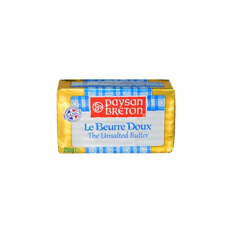 PAYSAN BRETON BRAND UNSALTED BUTTER 250G 1 X 20 STK Bakery Supply