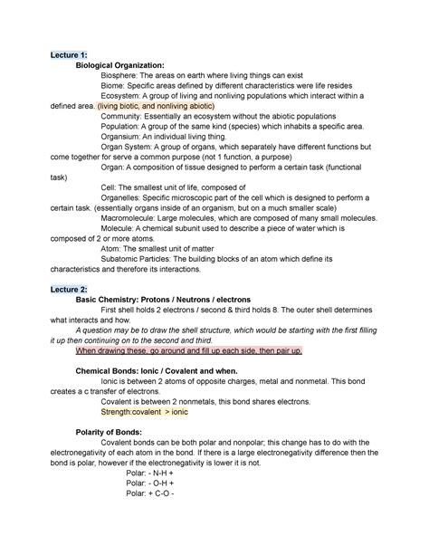 Bio Exam Review Sheet Everything You Need To Know For Exam With