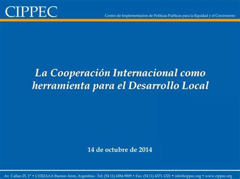 PPT La Cooperación Internacional como herramienta para el Desarrollo