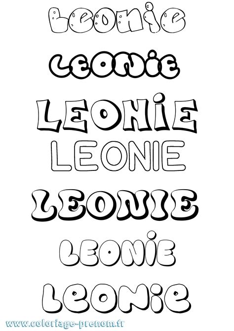 Coloriage Du Prénom Leonie à Imprimer Ou Télécharger Facilement