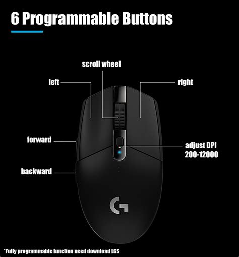 Logitech G305 G304 Lightspeed Wireless Gaming Mouse Programmable 12000