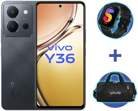 Купить Смартфон Vivo Y36 8 ГБ/256 ГБ черный + подарок в кредит в Алматы ...