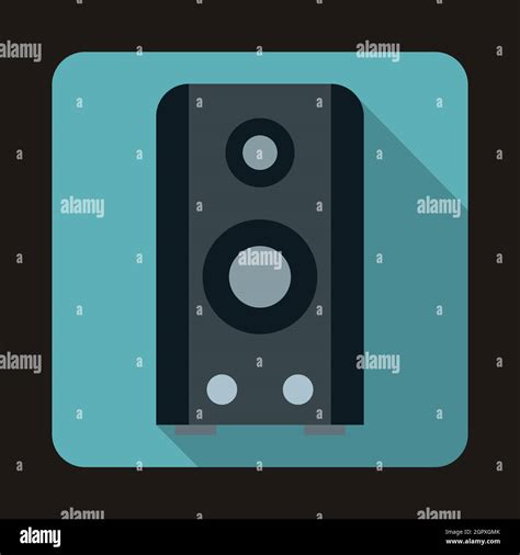 Black Sound Speaker Icon In Flat Style Stock Vector Image And Art Alamy