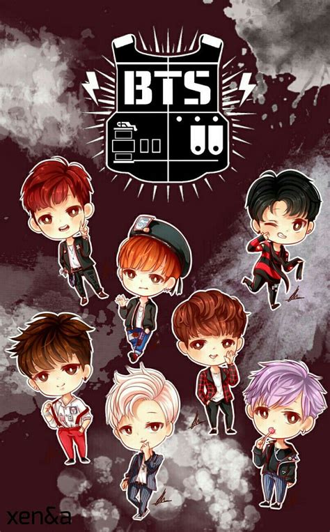 Imagenes De Bts Chibi Para Dibujar Bts En Anime Para Dibujar Anime