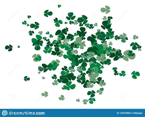 Shamrock Confetti Pattern Stock Vector Illustration Of Banner 129475884