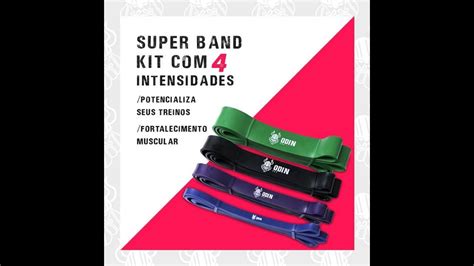 Super Band kit 4 Intensidades Elástico Extensor Odin Fit YouTube