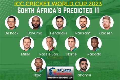 South Africa Squad, Playing 11, Schedule for Cricket World Cup 2023 ...