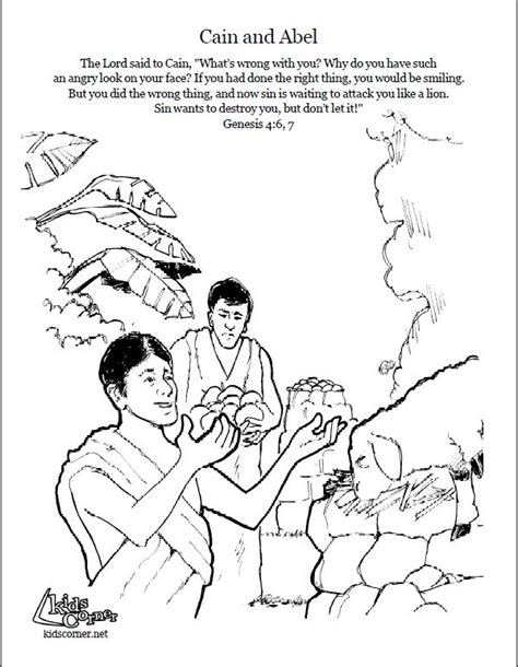 Cain And Abel Free Coloring Pages