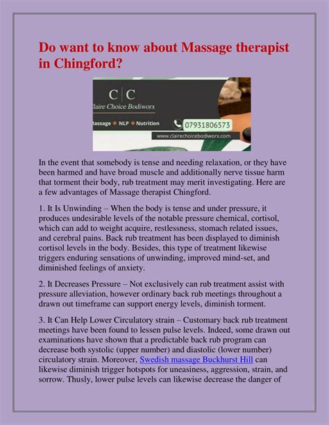 Ppt Get The Best Massage Therapist In Chingford Powerpoint