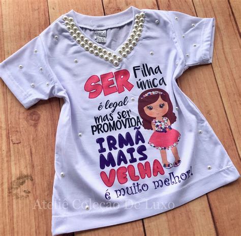 Camiseta Promovida a Irmã Mais Velha Menina Elo7