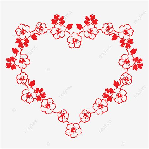 Illustration Vectorielle D Une Fleur En Forme De Coeur Png Floral