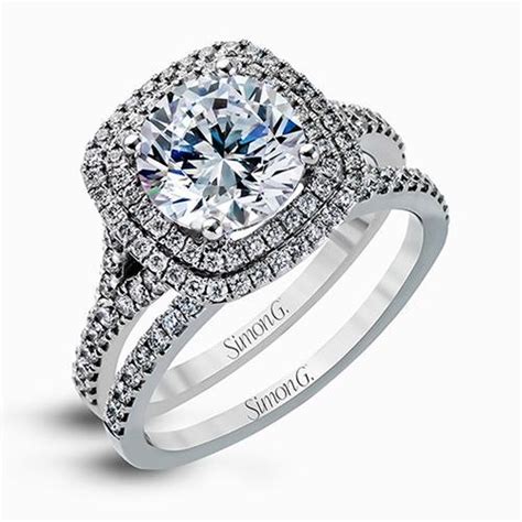 Simon G MR2461 Merry Richards Jewelers Halo Engagement Ring Sets