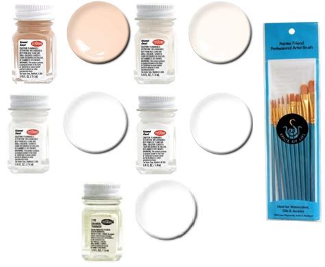 Buy Testors White Enamel Paint Variety Cream Light Ivory Gloss White Flat White And Thinner