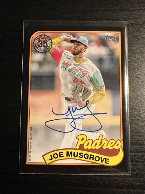 2024 Series 1 1989 Topps Baseball Black 199 Joe Musgrove 89BA JMU