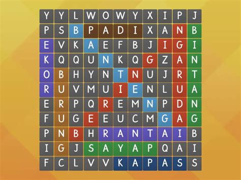 Mengenal Pancasila - Wordsearch