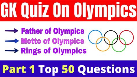 Sports Gk Gk Quiz On Olympics Olympic Games Mcq Most Important