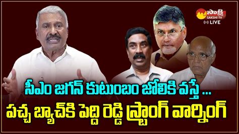 Minister Peddireddy Ramachandra Reddy Strong Warning To Chandrababu And