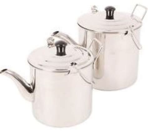 Outback Stainless Steel Teapot Billy Camping Kettle 4 Pint Or 6 Pint Ebay