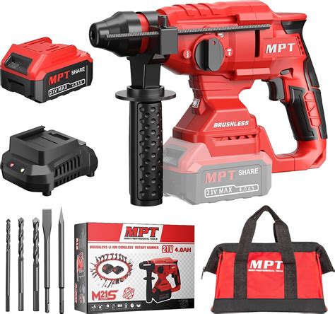 Cordless Rotaty Hammer Drill Mpt 21v Cordless 7 8’’ Sds Plus Brushless Rotary Hammer Drill