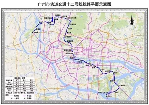 广州地铁12号线站点位置详情一览图 广州本地宝