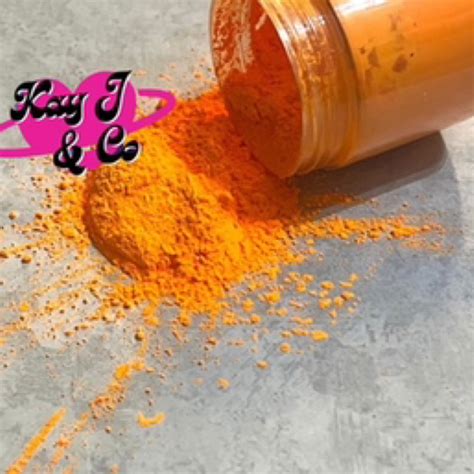 Neon orange pigment powder | Kay J and Co.