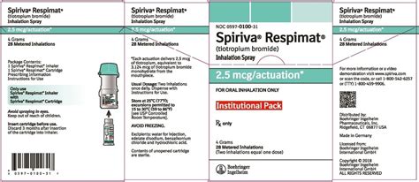 Spiriva Respimat - FDA prescribing information, side effects and uses