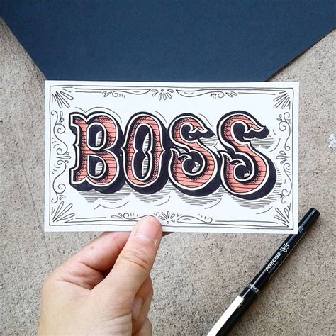 "Boss" #happyletteringchallenge #typeaffiliated #handlettered #handmade ...