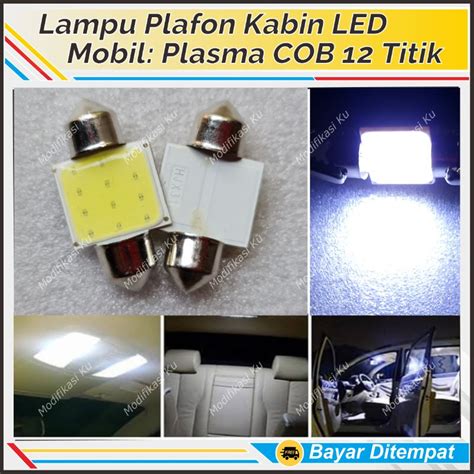 Jual LAMPU LED PLAFON KABIN MOBIL KAPSUL PLASMA FESTON 12 TITIK POWER