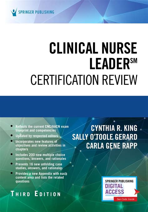 Clinical Nurse Leader Certification Review Third Edition King Phd Np