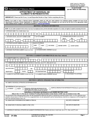 Va Form 21 22A Fill Out And Sign Printable PDF Template SignNow