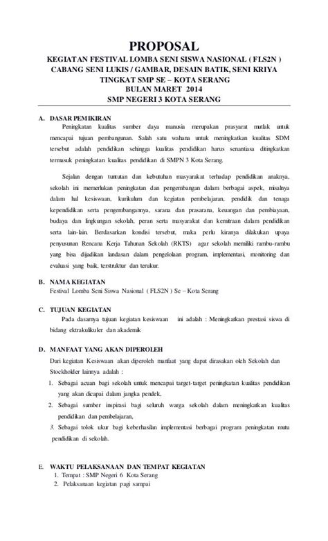 Contoh Proposal Kegiatan Sekolah Singkat