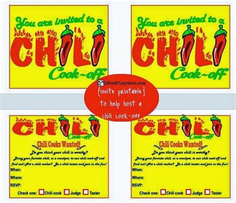 Hosting A Chili Cook Off In 5 Easy Steps With Printables Chili Cook Off Cook Off Chili