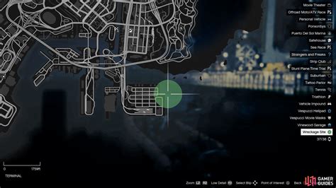 GTA 5 Submarine Parts Map