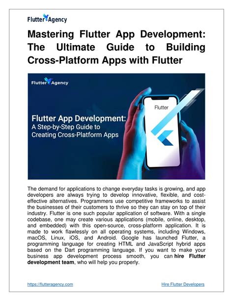 Ppt Flutter App Development A Complete Guide To Develop Projects With Flutter Powerpoint