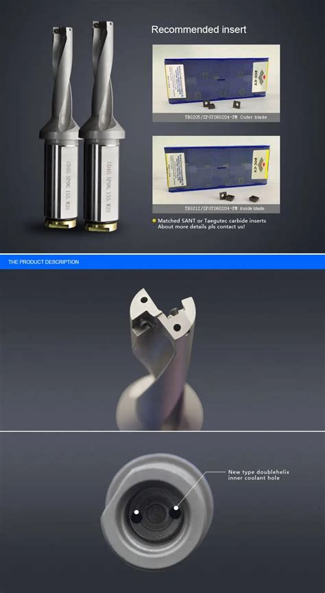 Indexable 3d U Drill Ud30.sp09.315.w32 Drilling Tool With Carbide ...