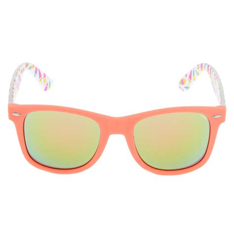 Neon Popsicle Retro Sunglasses Coral Claire S Us