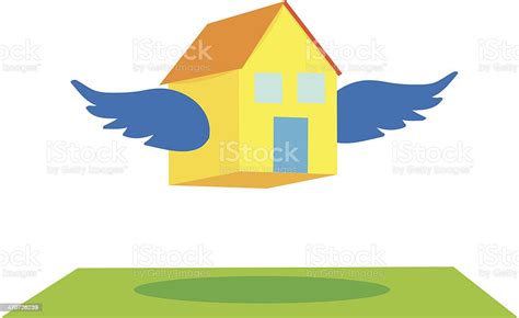 Flying House C Stock Illustration Download Image Now Flying