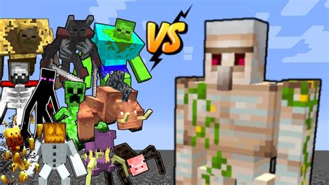 Iron Golem Vs Mutant Beasts And Mutant More In Minecraft Youtube