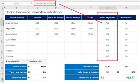 Formato De Horas Extras Excel