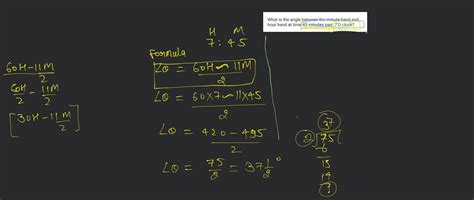 What is the angle between the minute hand and hour hand at time 45 minute..