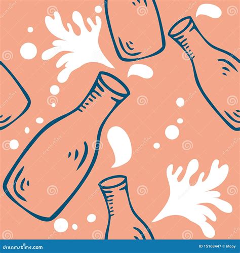 Seamless Milk Background Pattern Stock Illustration Illustration Of