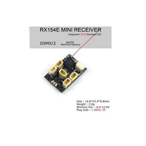 COMBO RECEPTEUR 2 4Ghz DSM2 DSMX PLUS ESC 7A BRUSHLESS 2S POIDS PLUME RC