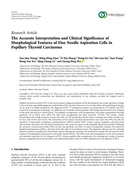 Pdf The Accurate Interpretation And Clinical Significance Of