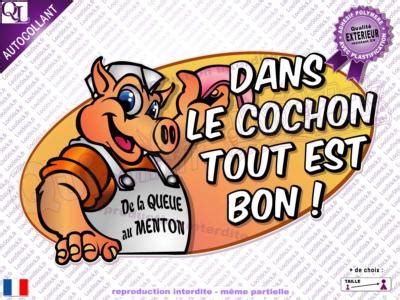 Autocollant Slogan Dans Le COCHON LooStick Quicom