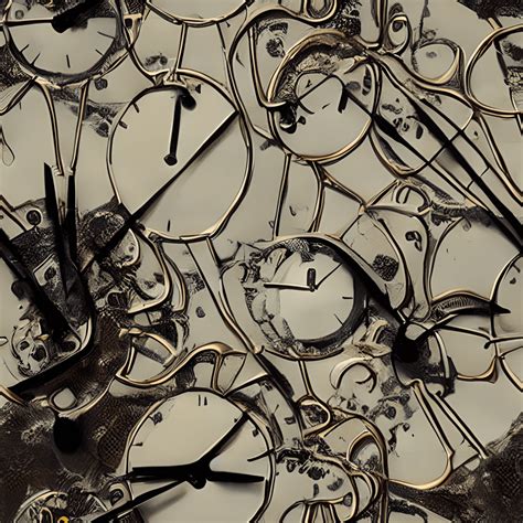 Salvador Dali Style Melting Clock Pattern · Creative Fabrica