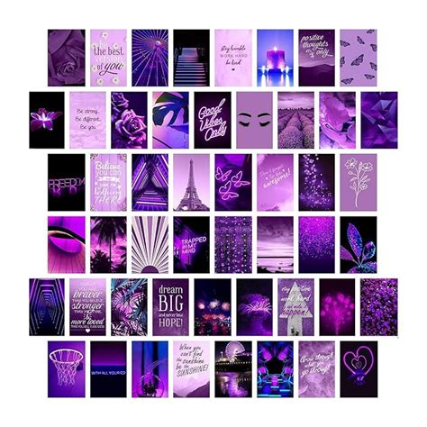 Buy Woonkit Purple Wall Collage Kit Aesthetic Collage Kit For Wall