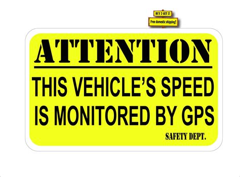 This Vehicles Speed Is Monitored By Gps Yellow Safety Etsy