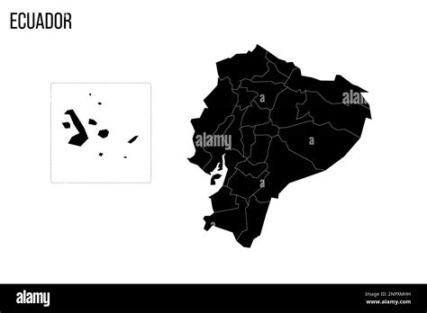 Politische Karte Der Verwaltungsabteilungen In Ecuador Provinzen