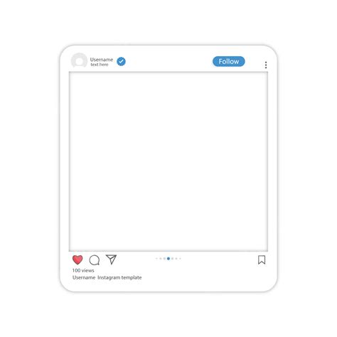 Instagram Post Template Vector Instagram Square Phone Post Instagram