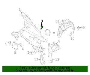 2013 2018 Nissan Altima Striker Retainer Passenger Side RH G6690